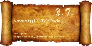 Navratyil Tünde névjegykártya