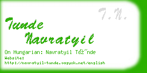 tunde navratyil business card